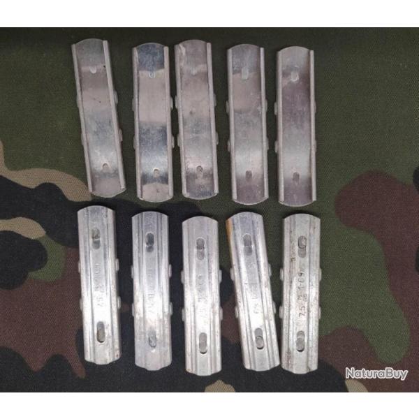 Lot de 10 clips MAS  pour cartouche 7.5 x 54 MAS 36