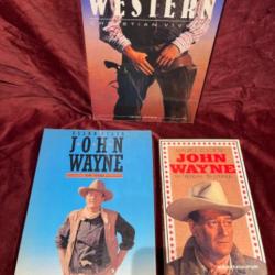 Lot de 3 livres sur John Wayne et le western en français