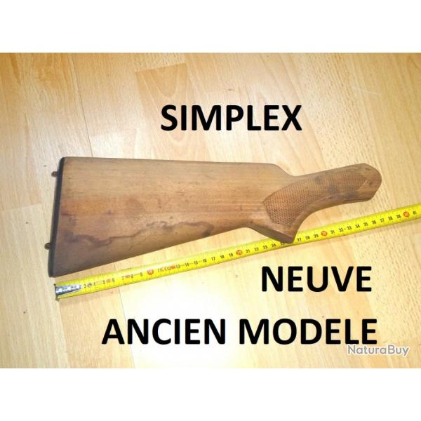 crosse neuve fusil SIMPLEX ancien modle + plaque de couche MANUFRANCE  vernir -(D23B246)