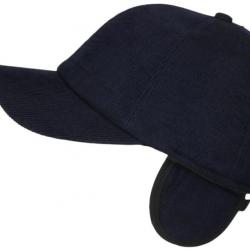 Casquette Cache Oreille Bleue Marine Velours Doublure Polaire Seyson Taille unique Bleu