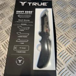 couteau true swift edge multifonction neuf avec 4 lame remplaçable différentes chasse peche