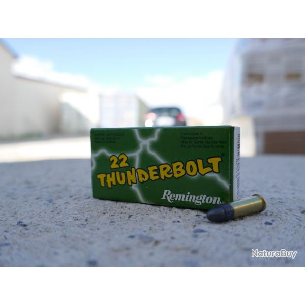 100 Cartouches REMINGTON 22LR THUNDERBOLT  balle de 40 grains