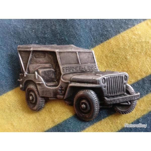 +++  ORIGINALE GARANTIE +++ BROCHE JEEP LIBERATION DE PARIS 26 aout 44 +++ ORIGINALE GARANTIE +++