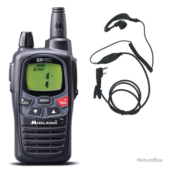 Talkie-Walkie Midland G19 Pro + oreillette