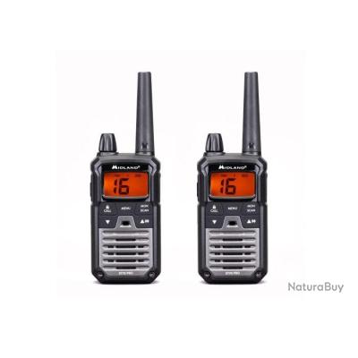 2 PAIRES DE TALKIE-WALKIE MIDLAND XT70 + CHARGEURS + ÉCOUTEURS