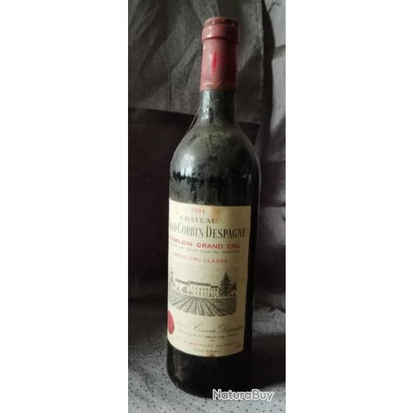 FAUTE DE CAVE ACTUELLEMENT VDS CHTEAU GRAND-CORBIN DESPAGNE" ST MILION GRAND CRU" -1994 -CLASS