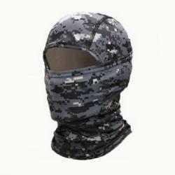 Cagoule de camouflage pixel noir/gris