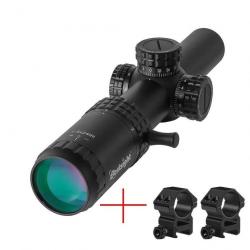 Lunette Bestsight 1-5x24 réticule rouge vert Collier 20mm *Enchère* AR15 tir chasse compacte