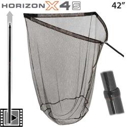 Epuisette Fox Horizon X4S 42'' manche télescopique filet camo