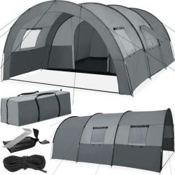 Tente Camping Familiale Roskilde XXXL pour 6 pers - Gris - Livraison rapide et gratuite