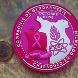 écusson militaire Cherbourg en Cotentin octobre rose compagnie gendarmerie