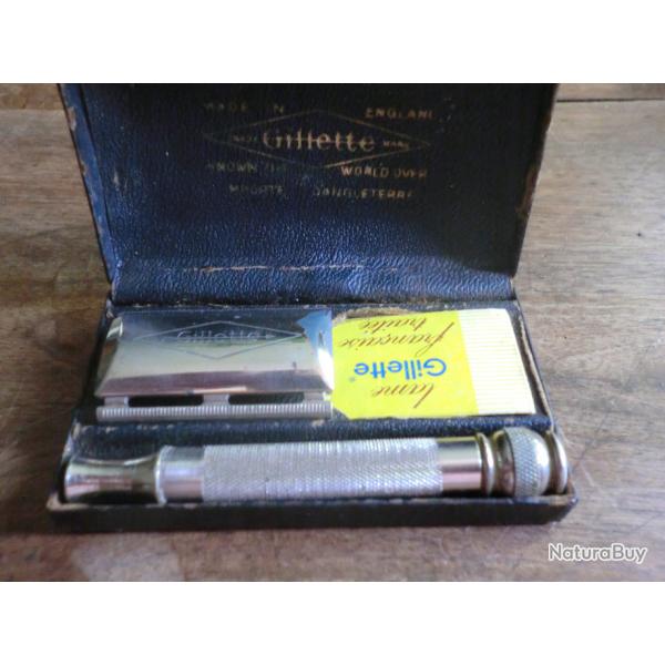 ancien coffret voyage gillette mad in england