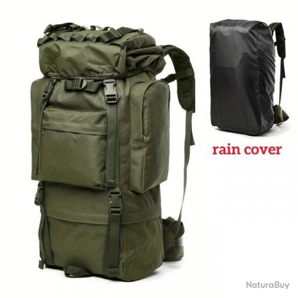 Grande Capacit Sac  Dos de Camping Randonne Escalade Plein Air avec housse de pluie 70L