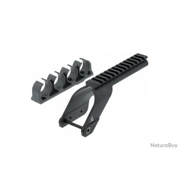 Rail Picatinny UTG + Porte Cartouches Maverick 88 et Mossberg 500-590