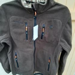 Veste polaire SOMLYS  réversible marron/roseau neuf réf: 488