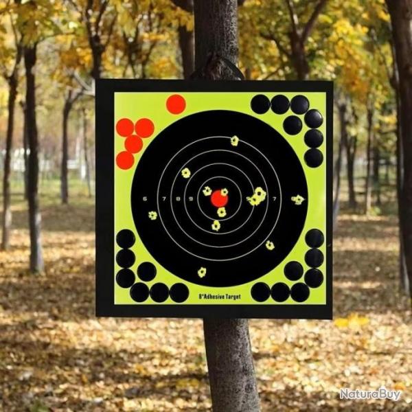 50x CIBLES RACTIVES ADHSIVES RUTILISABLES 20cm - LIVRAISON GRATUITE