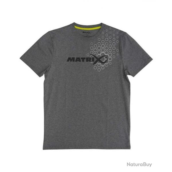 MATRIX VTEMENT GREY HEX PRINT T-SHIRT MATRIX XS