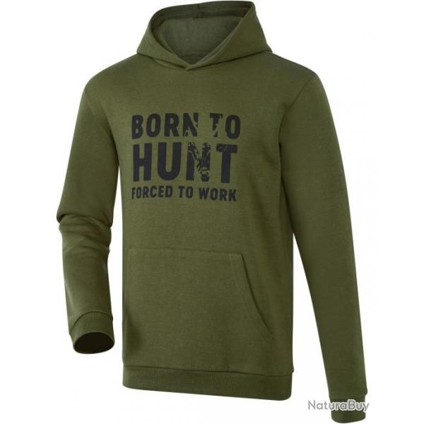 Sweat  capuche (Modle: Vert/Born to hunt, Taille: L)