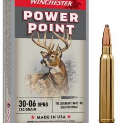 OP Grand gibier ! - Munitions Winchester Power Point 180gr 11.7g - Cal. 30-06 x2 boites