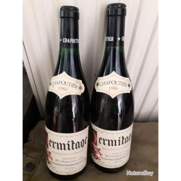 HERMITAGE CHAPOUTIER 1986 vin rouge