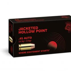 CARTOUCHES GECO 45 ACP Jacketed Hollow Point 14,9g/230gr 20 boites ( 1000 munitions )