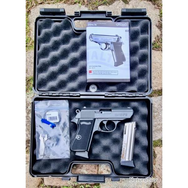 PISTOLET WALTHER PPK/S 22LR  22 LONG RIFLE 2 chargeurs