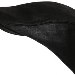 Beret Casquette Cuir Noir Suedine Tendance Ajustable Kylro Taille unique Noir