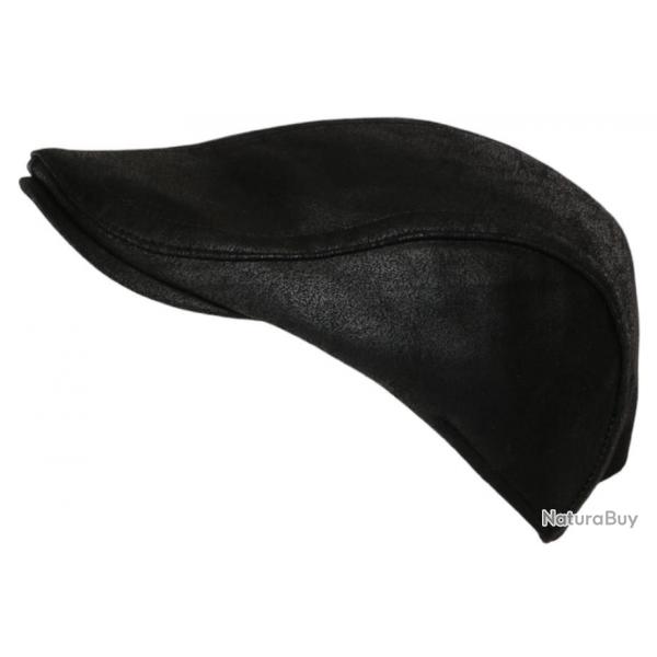 Beret Casquette Cuir Noir Suedine Tendance Ajustable Kylro Taille unique Noir