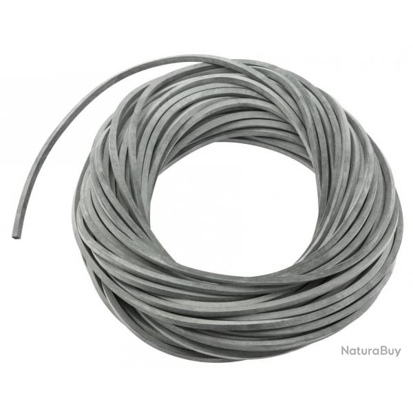 Caoutchouc Elastique gris 5x5mm pour lance pierres - 1 metre