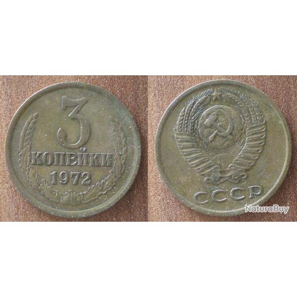 Russie 3 Kopecks 1972 Piece Kopek Kopeks Kopeck Rouble Roubles URSS