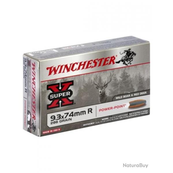 OP Grand gibier ! - Munitions Winchester Power Point 286gr 18.5g - Cal. 9.3x74 R x2 boites