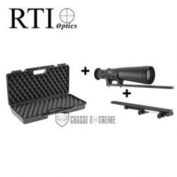 Pack Lunette Hutte 1/2 Jumelle 9X63 RTI OPTICS + Support Anti-recul + Mallette