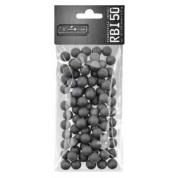 BILLES CAOUTCHOUC T4E RBI50 CAL. .50 NOIR SACHET DE 100 NOYAU ACIER