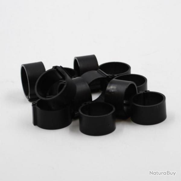 Bagues  clips 16 mm (noir) (Taille 7)