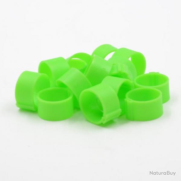 Lot de 25 bagues 16mm vert fluo (Taille 9)