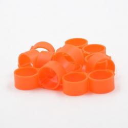 Lot de 25 bagues 16mm orange fluo (Taille 5)