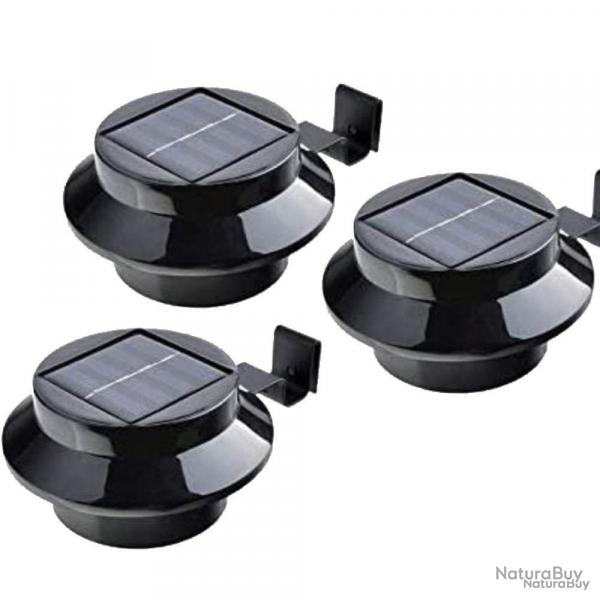 Lampes solaires pour gouttire clture 3 pices