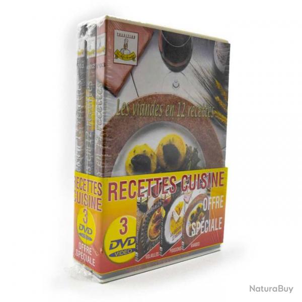 Lot de 2 DVD : Recettes de cuisine 1 2 3