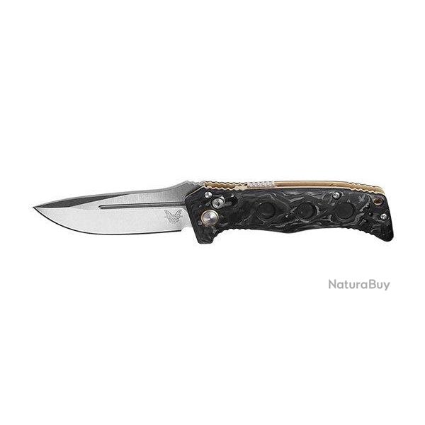 Couteau Benchmade Mini Auto Adamas - Carbone / Noir/Gris