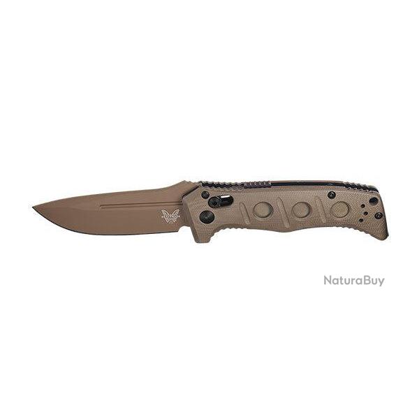 Couteau Benchmade Mini Auto Adamas - G10 / Marron