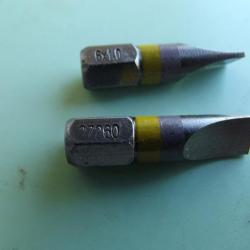 1 !!! 2 embouts de vissage KRAFTWERK Réf. 27260 6x1.0 mm pour tête fendue NEUFS