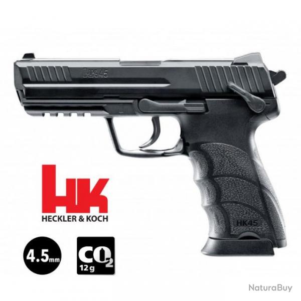 PISTOLET HECKLER & KOCH HK45 Noir - Culasse fixe - 4.5mm BB - CO