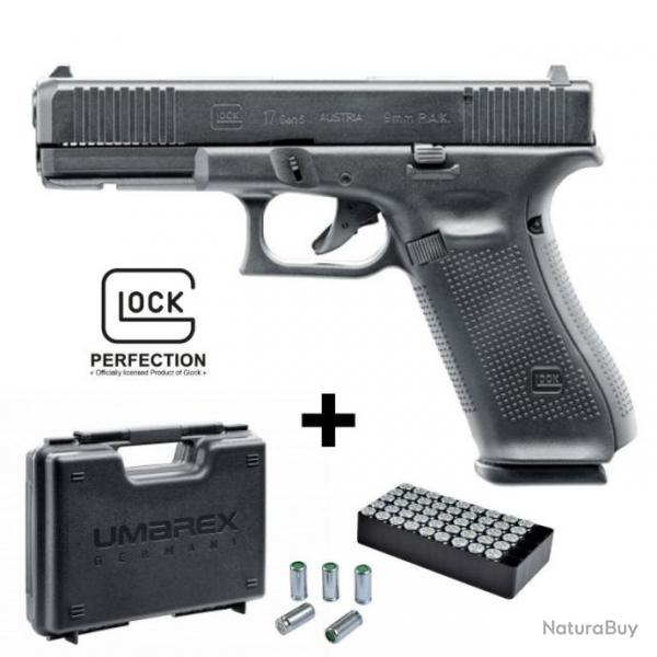 PISTOLET A BLANC GLOCK 17 GEN5 Noir 9MM PAK