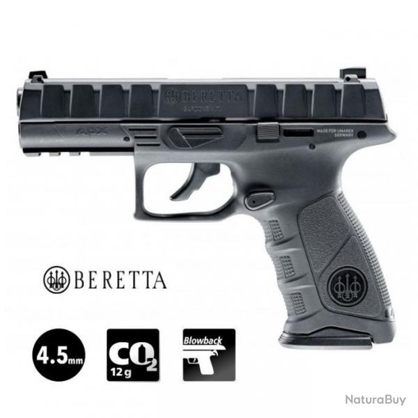 PISTOLET BERETTA APX Noir - Blowback - 4.5mm BB - CO