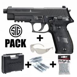 PACK PISTOLET SIG SAUER P226 - Blowback - 4.5 mm BB et Plombs - CO² / 2.8 J