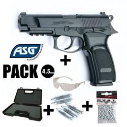 PACK PISTOLET ASG BERSA THUNDER 9 PRO Noir - 4.5mm BBs - CO²