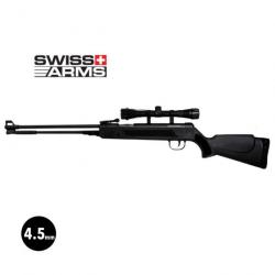 CARABINE SWISS ARMS Crow Noire + LUNETTE - Plombs 4.5mm / 10J