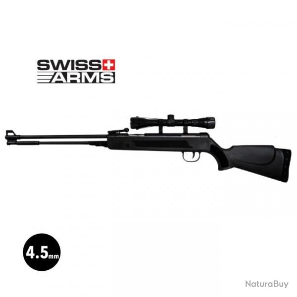 CARABINE SWISS ARMS Crow Noire + LUNETTE - Plombs 4.5mm / 10J