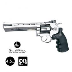 REVOLVER ASG DAN WESSON 6 pouces Chrome - 4.5mm BBs CO²