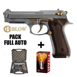 PISTOLET A BLANC BLOW F92 FULL AUTO " SANTA CRUZ " 9MM PAK